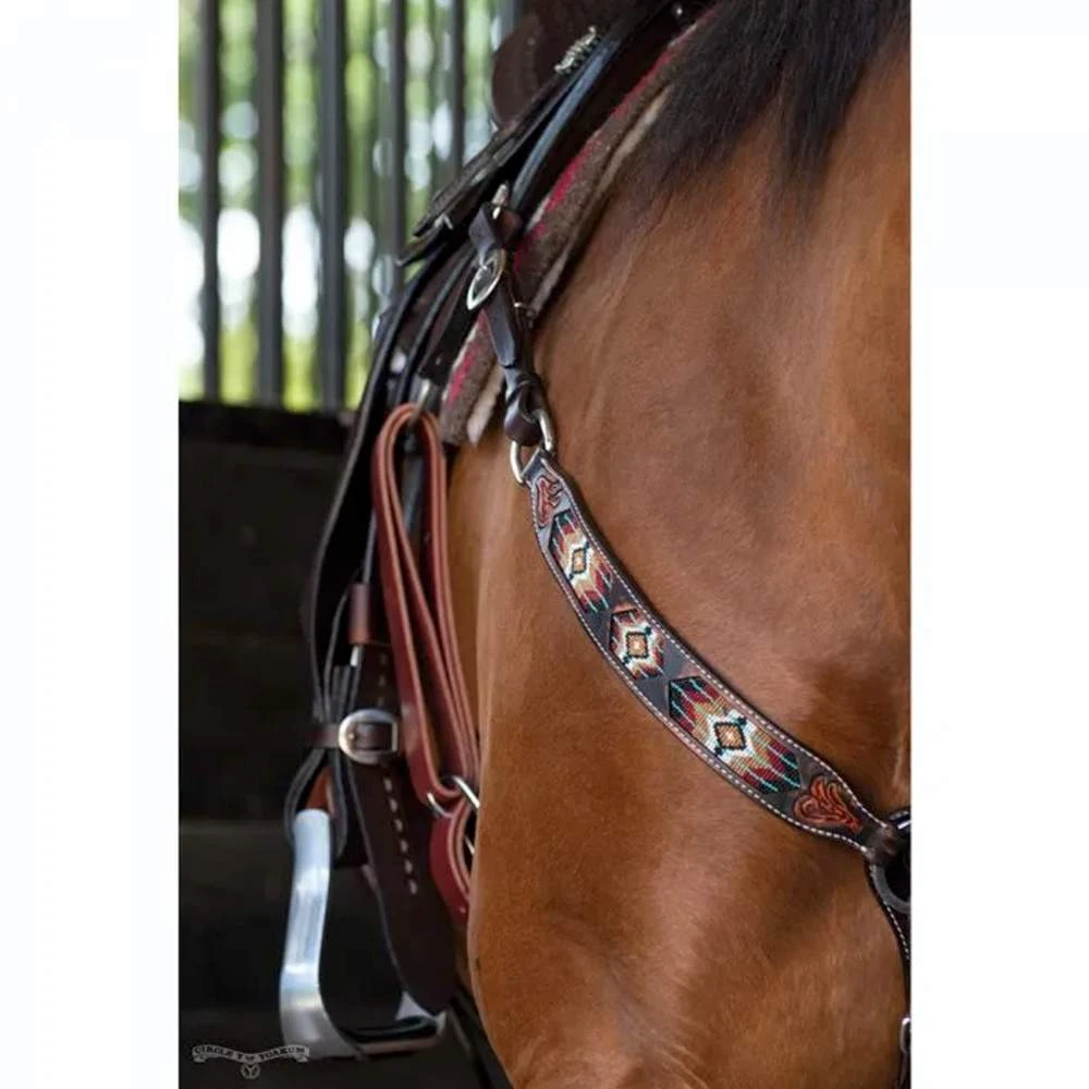 Circle Y Saddlery Beaded Southwest Breast Collar - Image 2